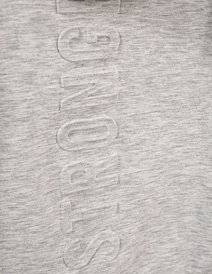 Cárdigan gris jaspeado con letras relieve SPORT LAB niño  - IKKS