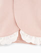 Sudadera rosa pálido con mensaje y volantes bebé niña-5