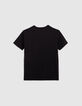 Boy's black chest pocket T-shirt-3