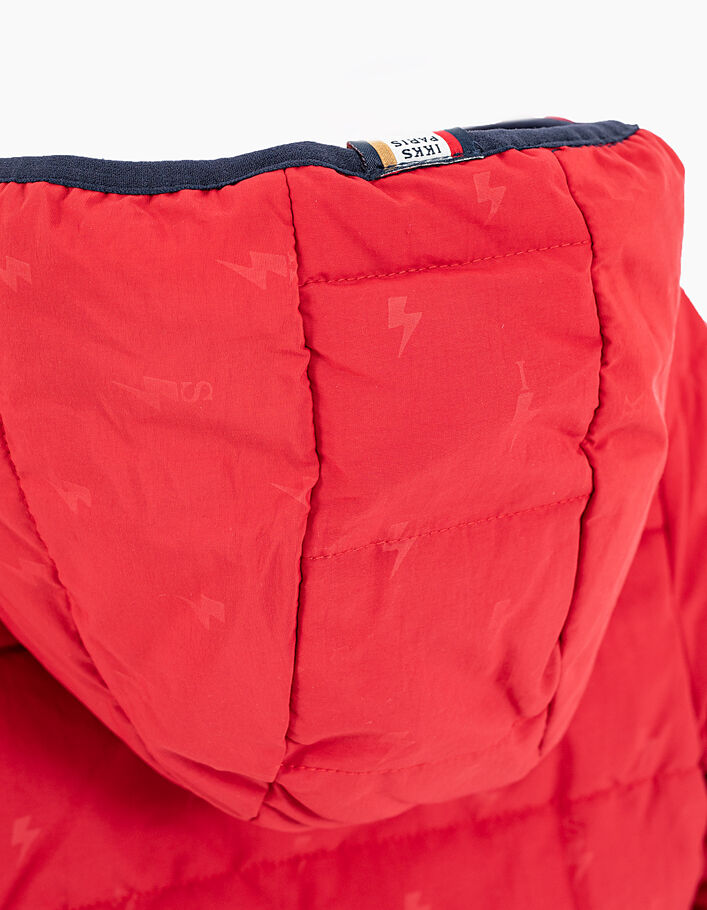 Boys’ red and navy #IKKSplay# reversible padded jacket - IKKS