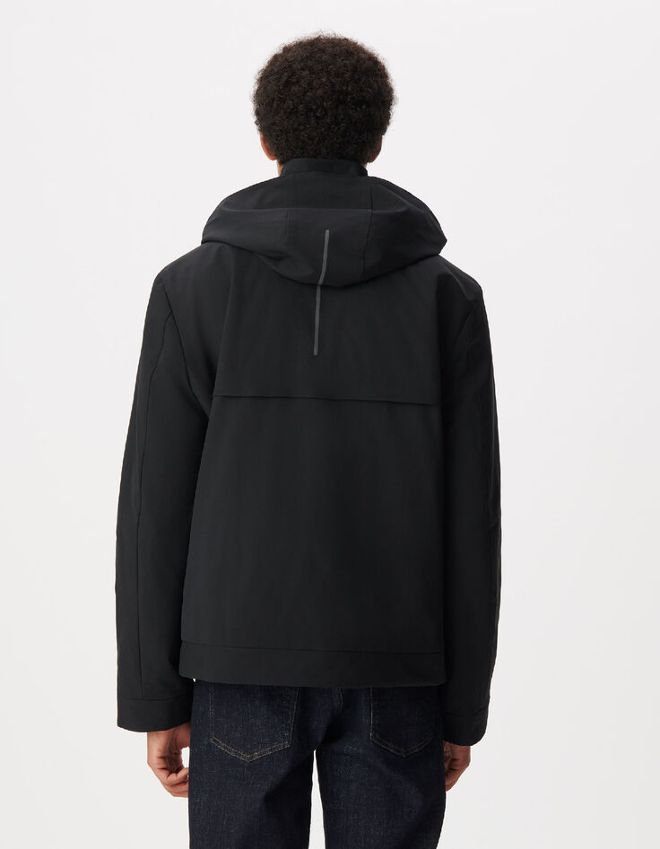 Blouson noir capuche amovible WATERPROOF Homme-3