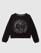 Sweat noir brodé sequins IKKS - STAR WARS™ fille-1
