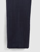 Pantalon marine maille garçon-6