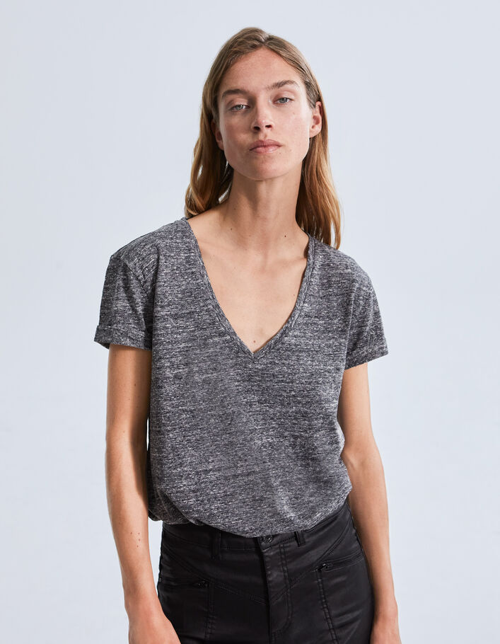 grey slogan t shirt womens