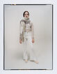 Girl's beige plaid scarf-1