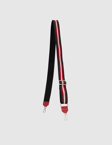 Women’s black, ecru and red striped 111 strap - IKKS