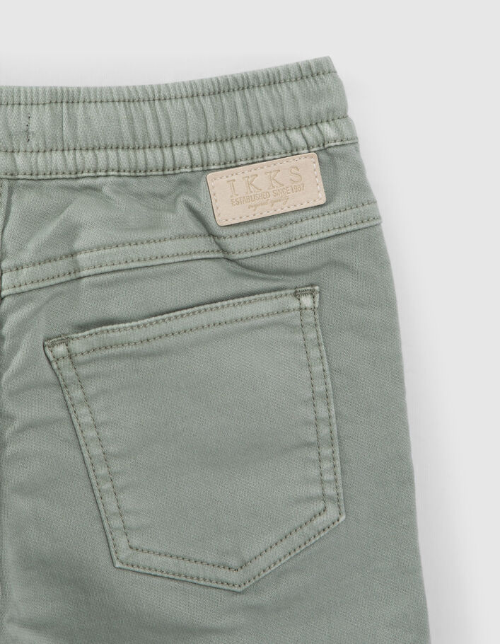 Kaki JOGGER-jeans met elastische tailleband jongens - IKKS