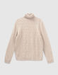 Men&rsquo;s concrete sweater with cable stitch on front-1