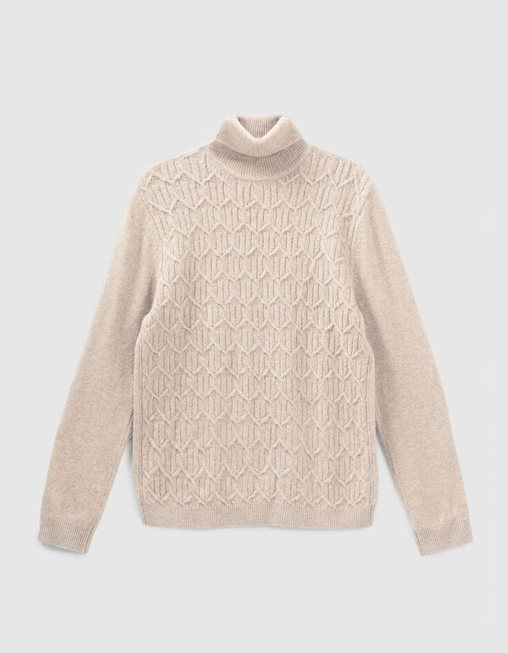 Men&rsquo;s concrete sweater with cable stitch on front-1