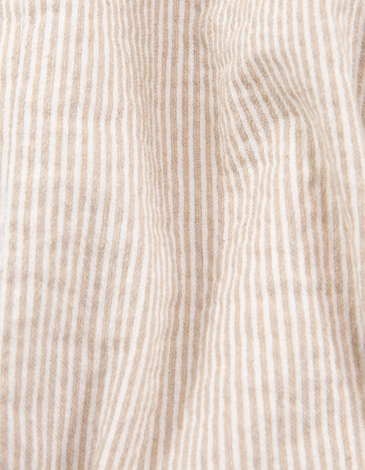 Beige gestreiftes Jungenfestsakko-8