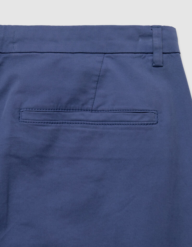 Men's blue slim-fit chino pants-3