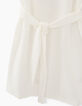 Cremewei&szlig;es M&auml;dchenkleid aus Piqu&eacute;-4