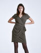 Robe kaki nœud taille-1