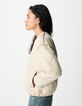 Mujer Chaqueta acolchada oversize beige-5