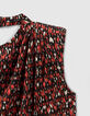 Top negro estampado ikat Mujer-6