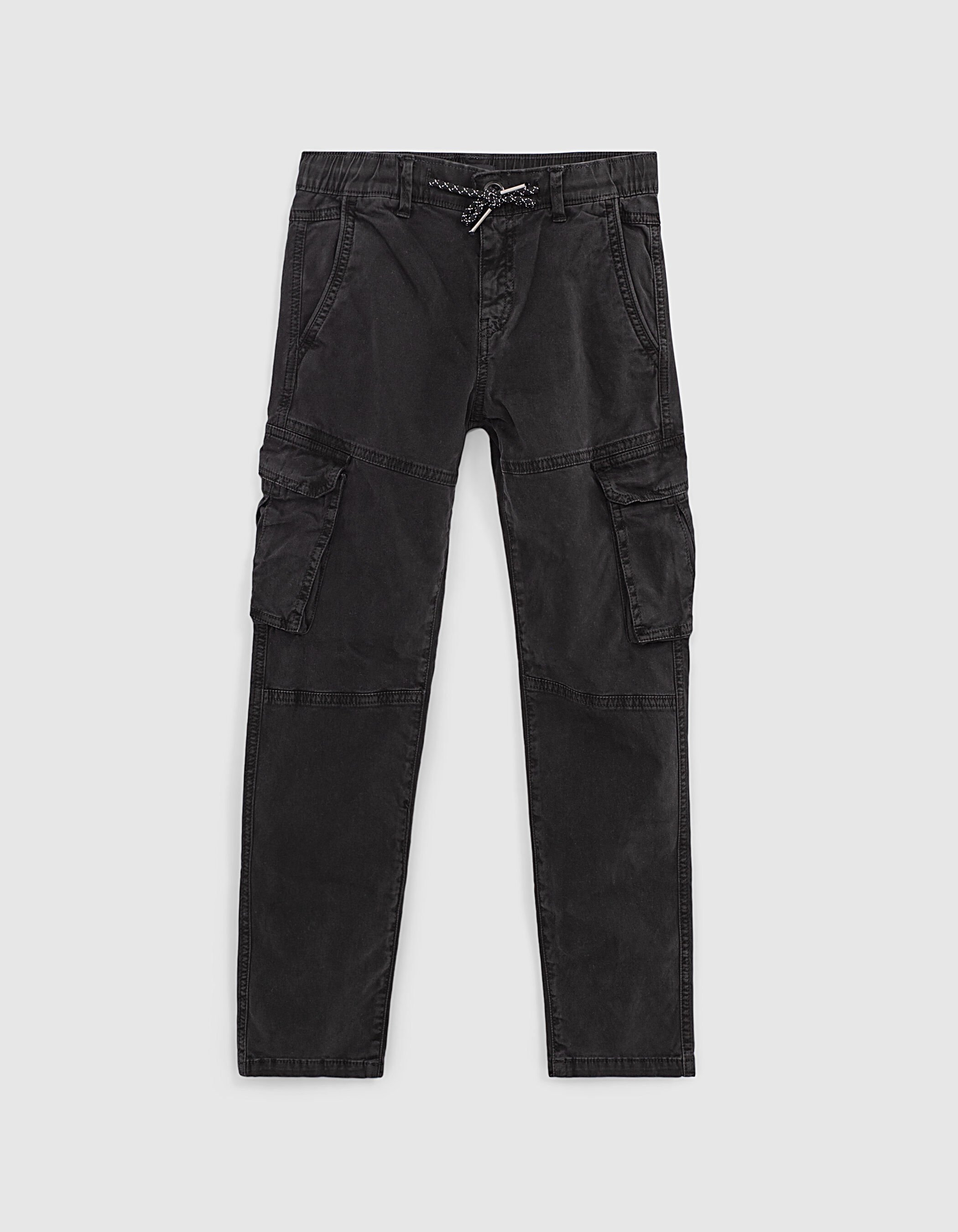 Boys black combat trousers