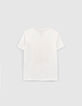T-shirt blanc bio visuel skateur gar&ccedil;on-2