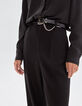 Pure Edition-Wijde zwarte broek dames-4