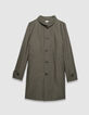 Khakifarbener Trenchcoat mit Karomuster Herren-6
