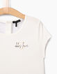 Camiseta blanco roto IKKS Love niña-4