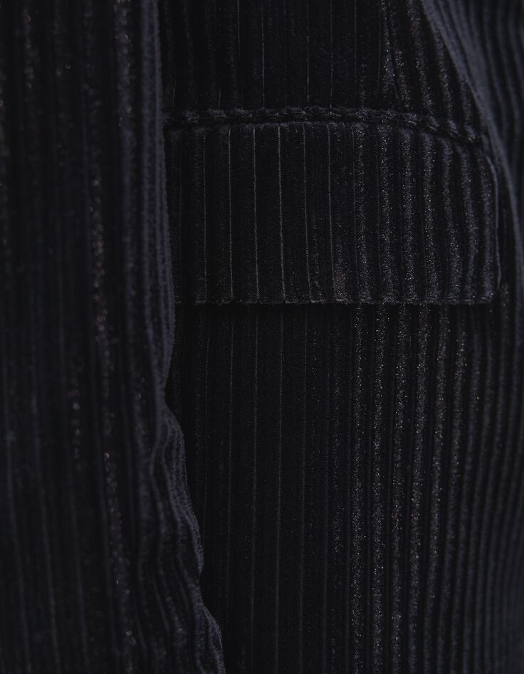 Schwarze Cord-Anzugjacke f&uuml;r Damen-7