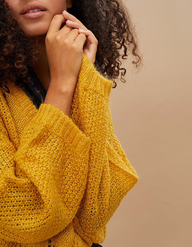 Pull mimosa tricot mohair mélangé I.Code-4