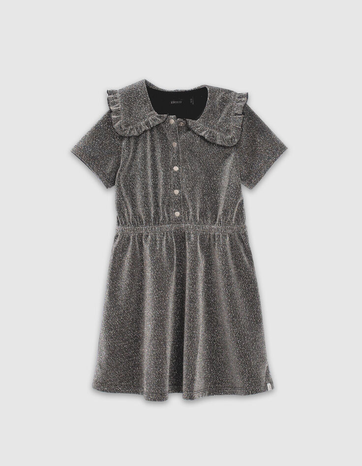 Girls’ black glittery dress-1
