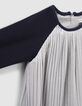 Robe argentée plissée bébé fille-5