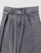 Jean LARGE gris coton bio fille-5