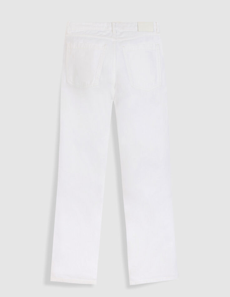 Jean bootcut blanc taille basse Femme-8
