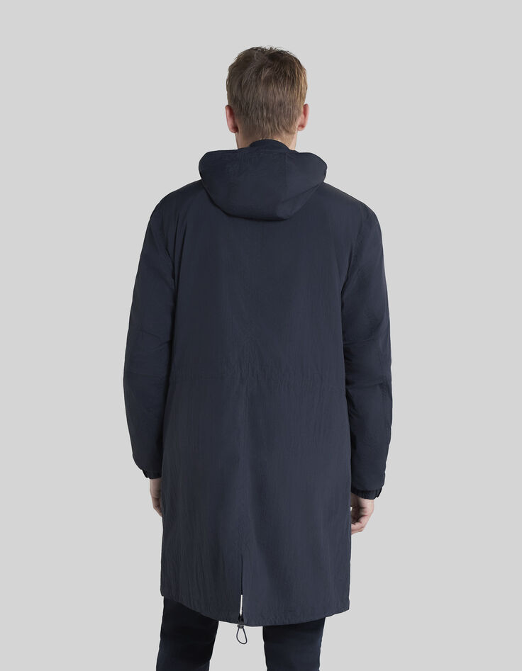 Men’s navy nylon parachute-style 2-in-1 parka-3