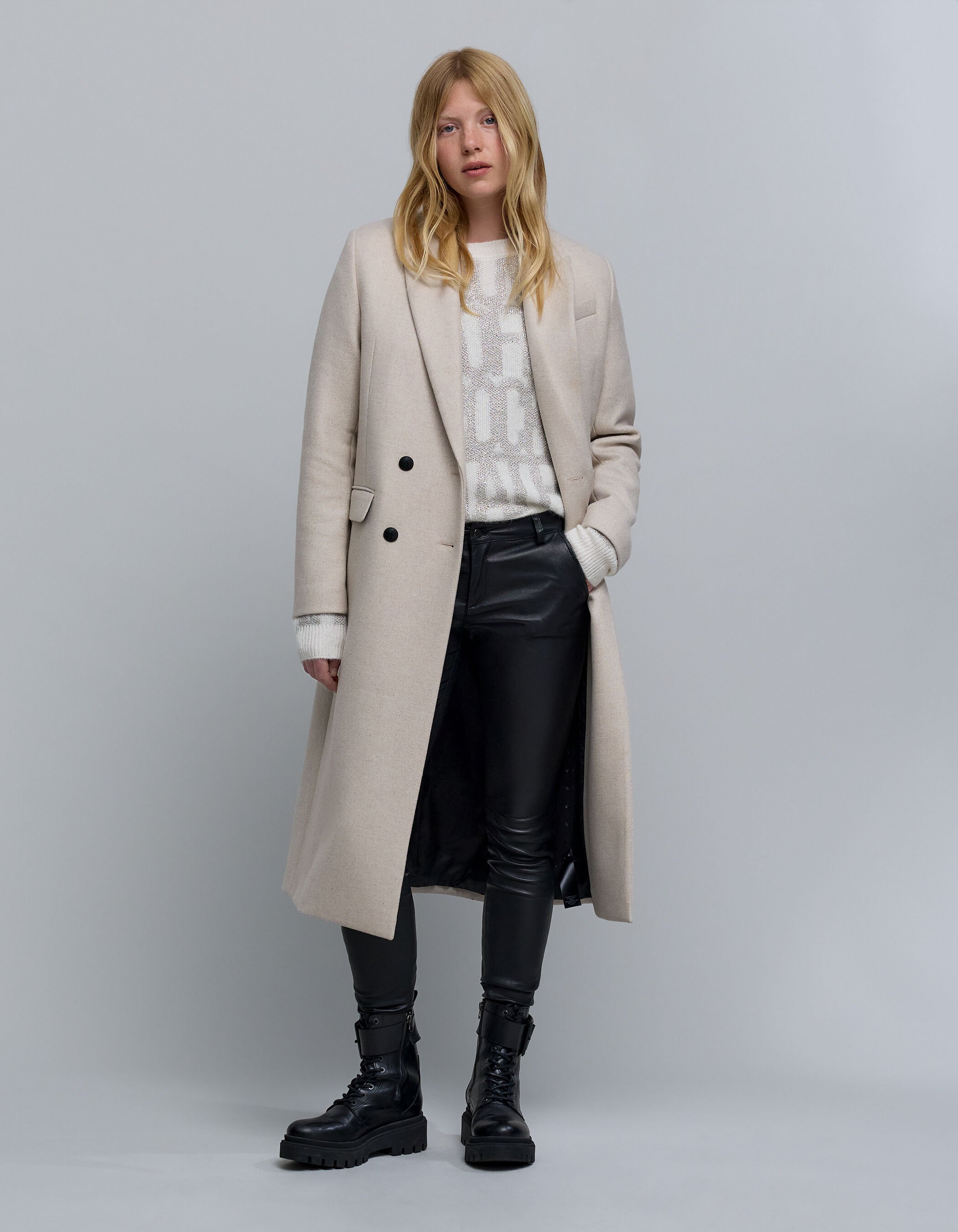 Caban femme long shop