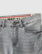 Medium Grey Jungenjeansbermudas mit Used-Optik -3