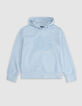 Sweat bleu flocage gomme ondes marines garçon-4