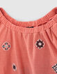 Camiseta coral oscuro bordados ni&ntilde;a-2