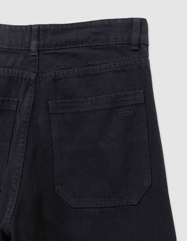 Zwarte wijde jeans voor jongens-6
