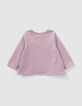 Baby girls’ violet shoes image T-shirt-3