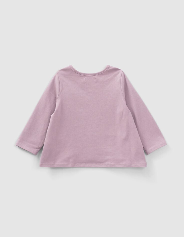 Baby girls’ violet shoes image T-shirt-3