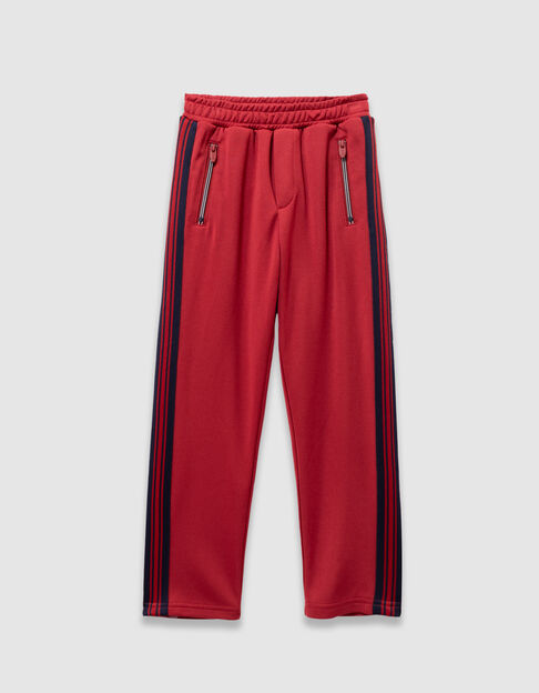 Rote Jungenjogginghose mit marineblauen Streifen - IKKS