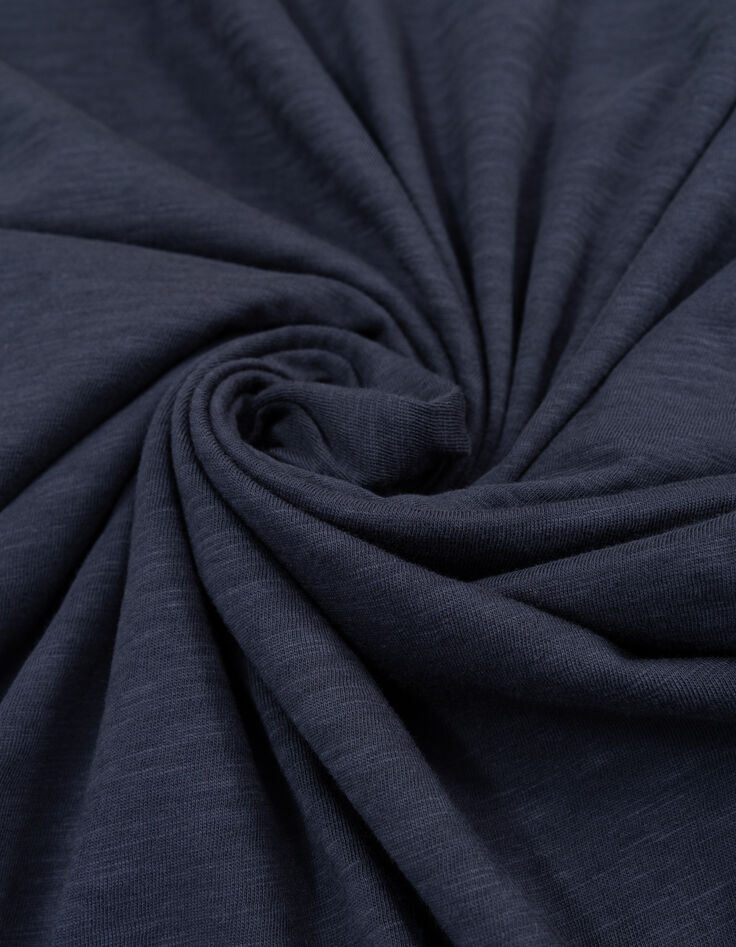 Inktblauw T-shirt De Essential biokatoen ronde hals Heren-7
