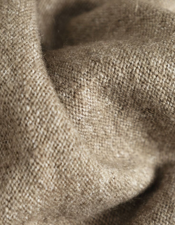 Pull beige tricot détail fantaisie Homme-6 Pull beige tricot détail fantaisie Homme-6
