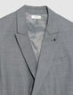 Chaqueta de traje gris de doble botonadura para Hombre-5