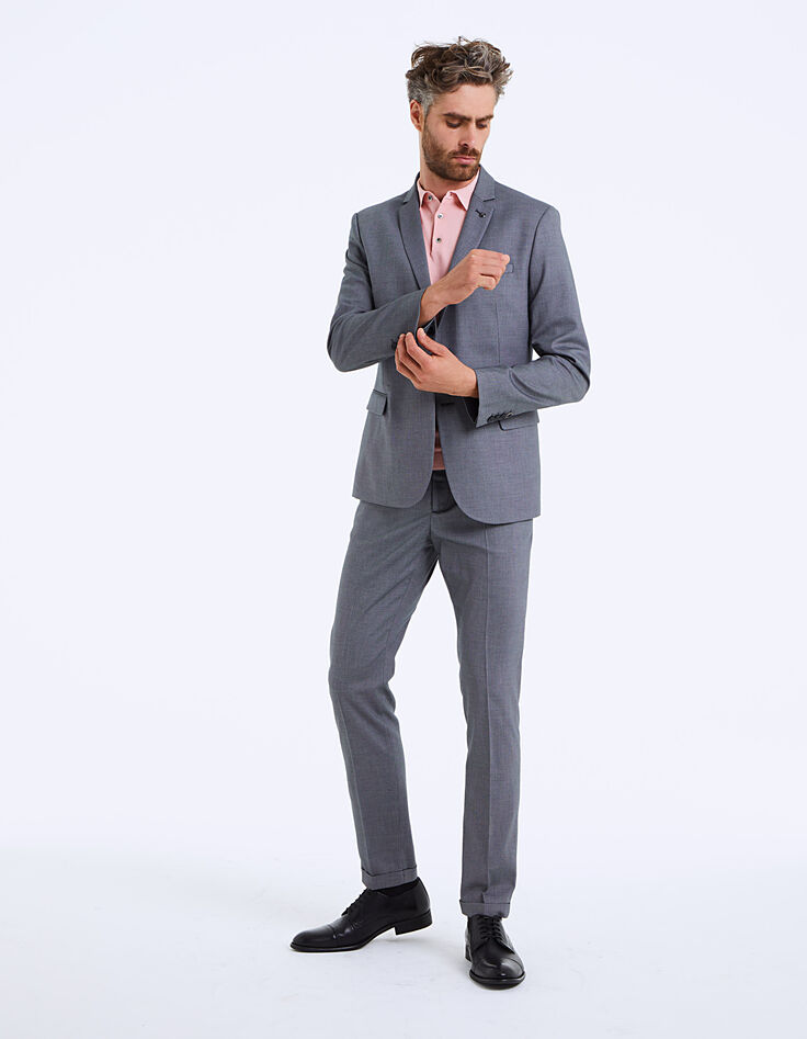 Polo rosa pálido algodón con 3 botones Hombre-7