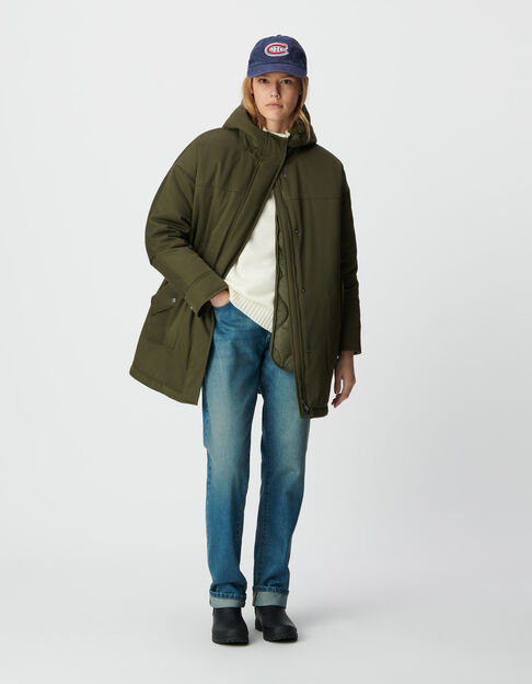 Khakifarbener 3-in-1 Parka und Wendeanorak Damen - IKKS