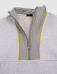 Sweat camionneur gris et kaki passepoil anis garçon-9
