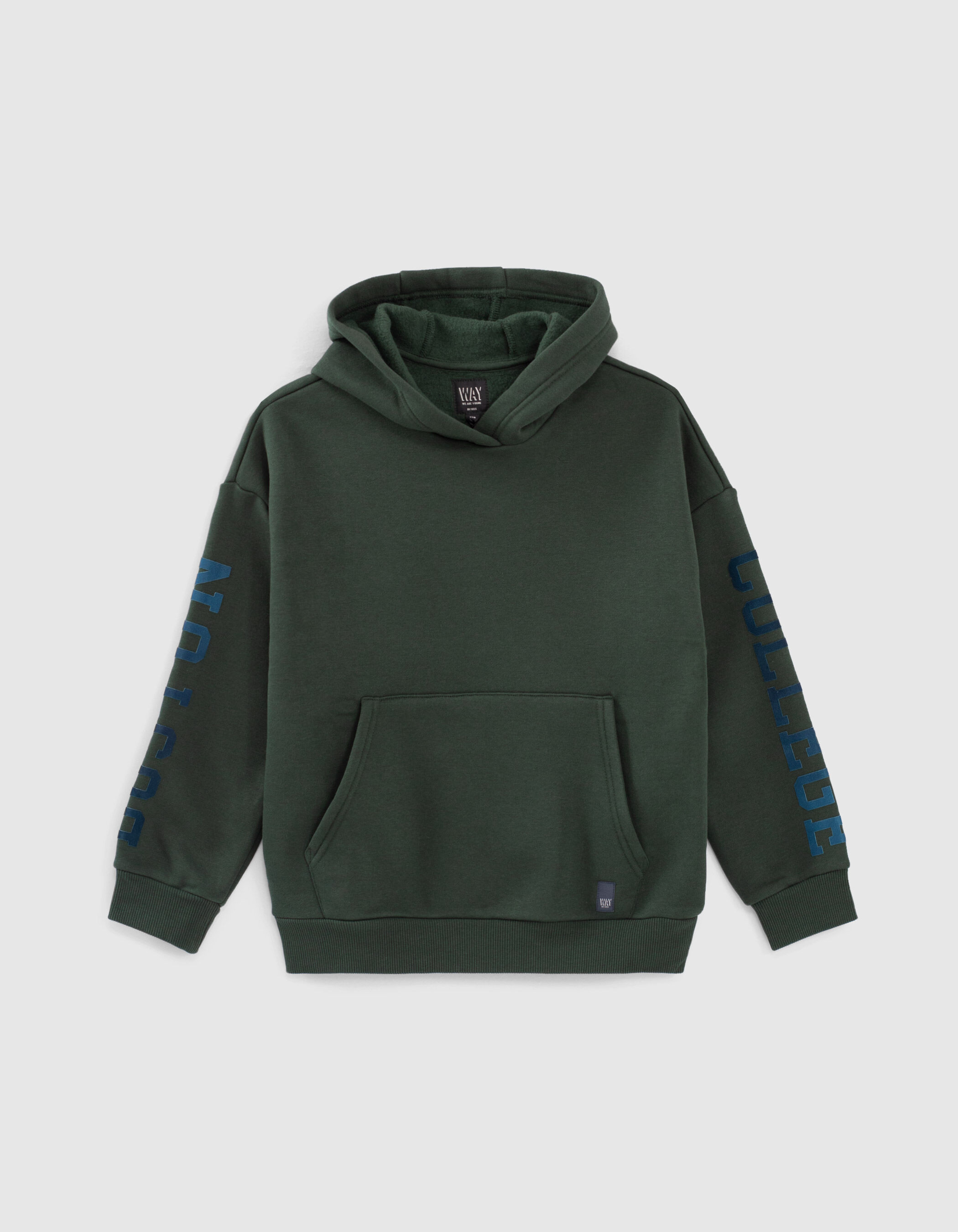 Sweat vert anglais maxi typo manches gar on