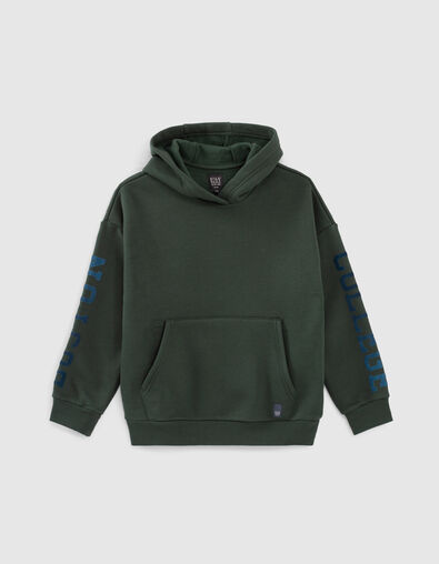 Sudadera verde ingl&eacute;s maxi letras mangas ni&ntilde;o  - IKKS
