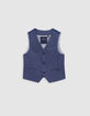 Gilet de costume cérémonie marine garçon-3