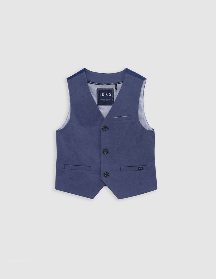 Gilet de costume cérémonie marine garçon-3