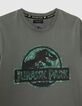 Kaki T-shirt rubber logo JURASSIC PARK jongens-2